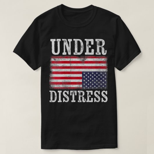 Vrouwen ondersteboven de Amerikaanse vlag onder dr T-shirt (Design voorkant)