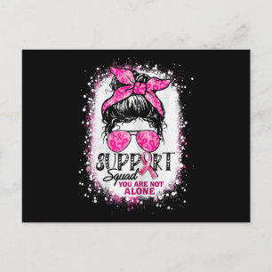 Vrouwen ondersteunen Squad Messine Bun Pink Warrio Briefkaart