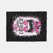 Vrouwen ondersteunen Squad Messine Bun Pink Warrio Fleece Deken (Voorkant (Horizontaal))