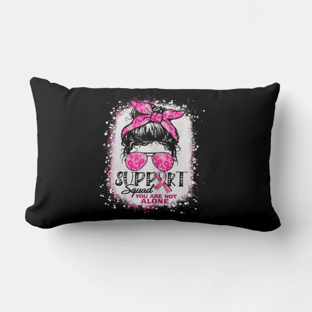 Vrouwen ondersteunen Squad Messine Bun Pink Warrio Kussen (Voorkant)