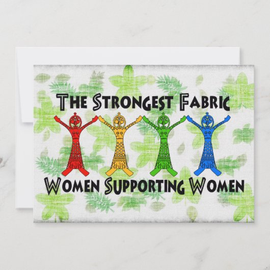 Vrouwen ondersteunen vrouwen kaart (Voorkant)