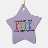 Vrouwen ondersteunen vrouwen keramisch ornament (Links)