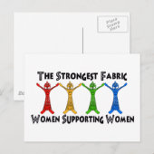 Vrouwen Ondersteunend Vrouwen Briefkaart (Voorkant / Achterkant)