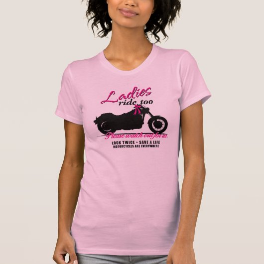 Vrouwen ook in de rij - Motorfietsbewustzijn 2013 T-shirt (Voorkant)