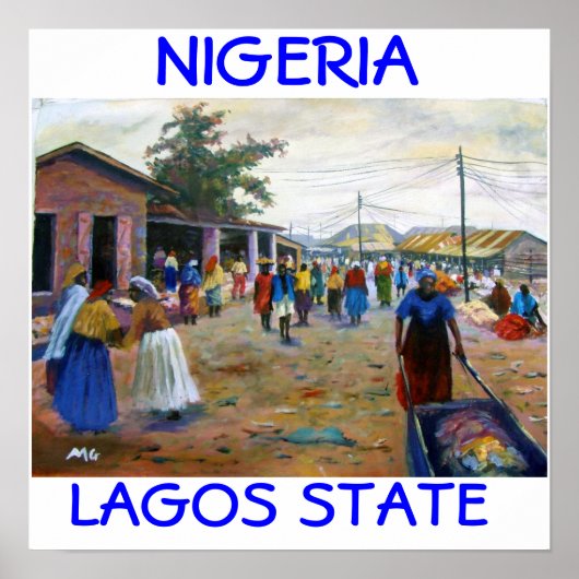 vrouwen op de markt 1a , LAGOS STATE NIGERIA , ... Poster (Voorkant)
