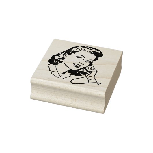 VROUWEN OP DE TELEFOON Comic art Rubberstempel (Stempel)