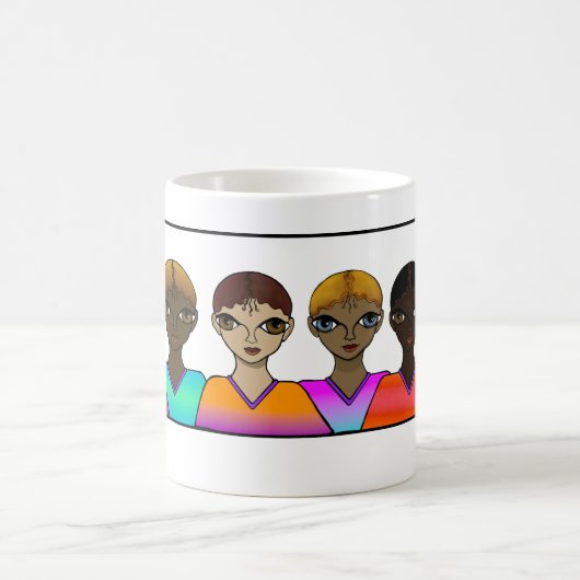 Vrouwen op één lijn. Mok (Center)