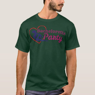 Vrouwen op een vrijgezellenfeest binnen een hart g t-shirt
