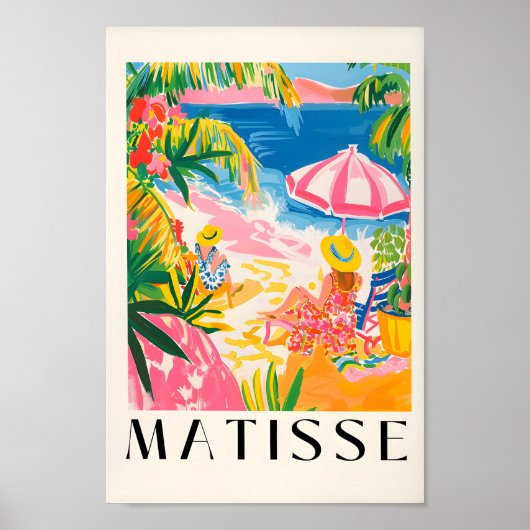 Vrouwen op het strand Art Print, Boheems strand De Poster (Voorkant)