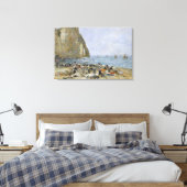 Vrouwen op het strand van Etretat, 1894 Canvas Afdruk (Insitu (Slaapkamer))