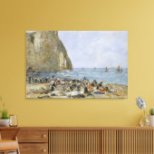 Vrouwen op het strand van Etretat, 1894 Canvas Afdruk (Insitu (Woonkamer))
