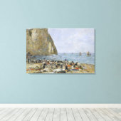Vrouwen op het strand van Etretat, 1894 Canvas Afdruk (Insitu (Houten vloer))