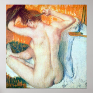 Vrouwen op het toilet door Edgar Degas Poster