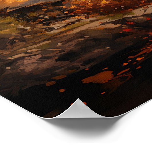 Vrouwen op het zomerlandgoed van Raja - Ultra bree Poster (Hoek)