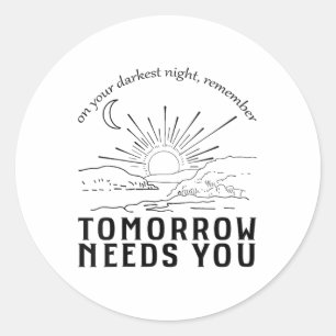Vrouwen op je donkerste nacht herinneren zich Tomo Ronde Sticker