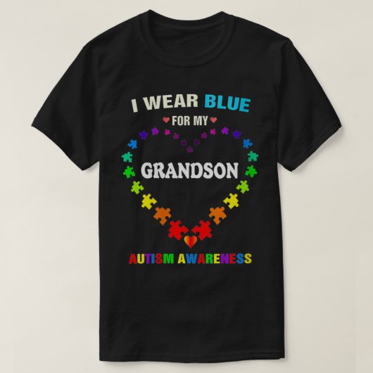 Vrouwen opa ik Draag blauw voor mijn kleinzoon T-shirt (Design voorkant)
