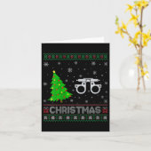 Vrouwen Optometrie Kerstboom Lighting Ugly Christm Kaart (Gele Bloem)