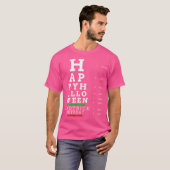 Vrouwen Optometrist Halloween Eye Chart - Optometr T-shirt (Voorkant volledig)
