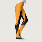 Vrouwen Oranje II High Waisted Leggings (Rechts)