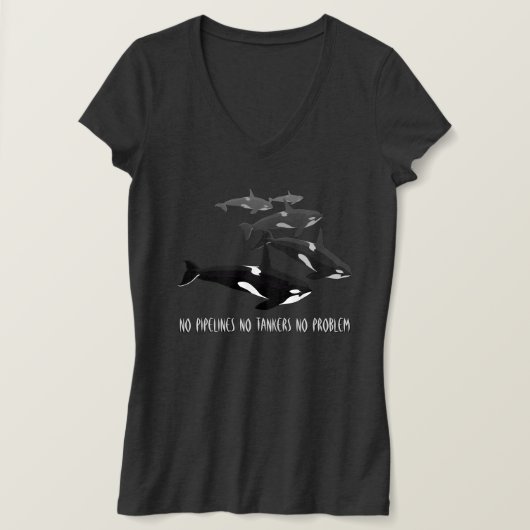 Vrouwen Orka Whale T-shirt Gepersonaliseerde Orca  (Design voorkant)