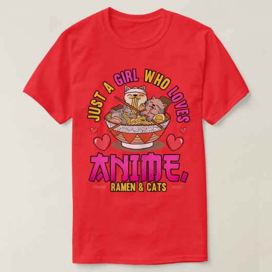 Vrouwen Otaku is gewoon een meisje dat van Anime R T-shirt (Design voorkant)