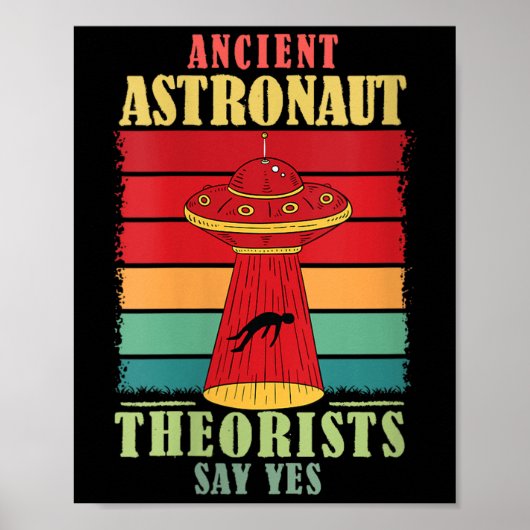 Vrouwen Oude Astronaut Theoristen Zeggen Ja Grappi Poster (Voorkant)