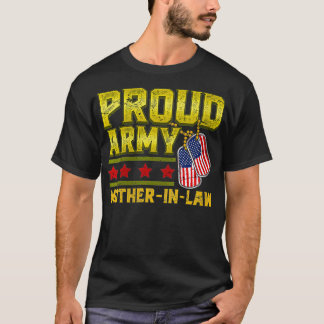 Vrouwen Oude legermoeder in de wet Amerikaanse vla T-shirt