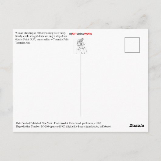 Vrouwen over Yosemite-Herfsten Briefkaart (Achterkant)