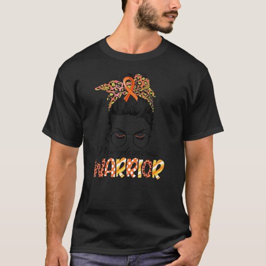 Vrouwen Overlevende Messy Bun Multiple Sclerose Aw T-shirt (Voorkant)