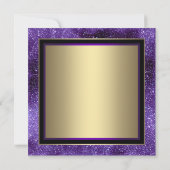 Vrouwen Paarse en gouden maskerade partij Kaart (Achterkant)