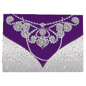 Vrouwen Paarse Silver Grey Diamond Princess Groot Cadeauzakje (Achterkant)