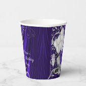 Vrouwen Paarse Zilveren Verjaardagsfeestje Papier  Papieren Bekers (Rechts)