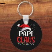 Vrouwen Papi Claus Kerstverlichting Matching Famil Sleutelhanger (Voorkant)