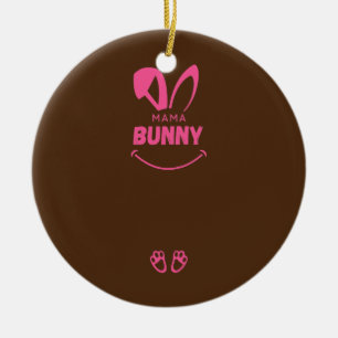 Vrouwen Pasen mama Bunny voor zwangere moeder Keramisch Ornament