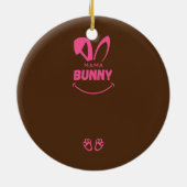Vrouwen Pasen mama Bunny voor zwangere moeder Keramisch Ornament (Achterkant)