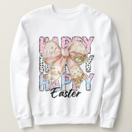Vrouwen Pastel Happy Easter Coquette Bow Trui