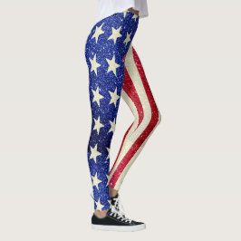 Vrouwen Patriottische Leggings, Amerikaanse vlag g Leggings