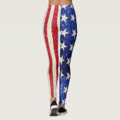 Vrouwen Patriottische Leggings, Amerikaanse vlag g Leggings (Achterkant)