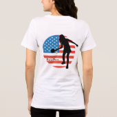 Vrouwen Patriottische Pickleball T-Shirt van Pickl (Achterkant)