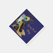 Vrouwen Peacock verjaardagsfeestje Servetten (Hoek)