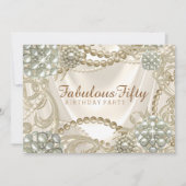 Vrouwen Pearl verjaardagsfeest Kaart (Voorkant)