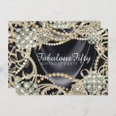 Vrouwen Pearl verjaardagsfeest Kaart (Voorkant / Achterkant)