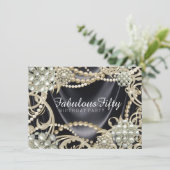 Vrouwen Pearl verjaardagsfeest Kaart (Staand voorkant)