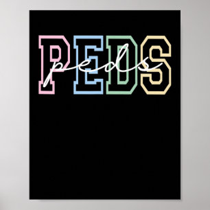 Vrouwen Peds Clic Nurse Pediatric Professionals Nu Poster