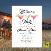 Vrouwen pensioen cocktail zomerfeest kaart