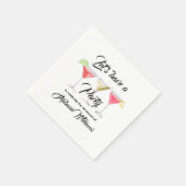 Vrouwen pensioen cocktail zomerfeest servet (Hoek)