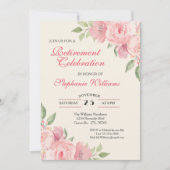 Vrouwen Pensioen Floral Elegant Roos Kaart (Voorkant)