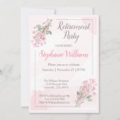 Vrouwen pensioen Floral minimalistische partij Kaart (Voorkant)