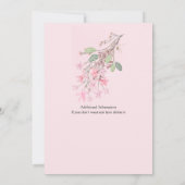 Vrouwen pensioen Floral minimalistische partij Kaart (Achterkant)