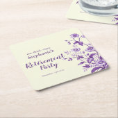 Vrouwen Pensioen Partij Lavendel Wildflower Kartonnen Onderzetters (Schuin)